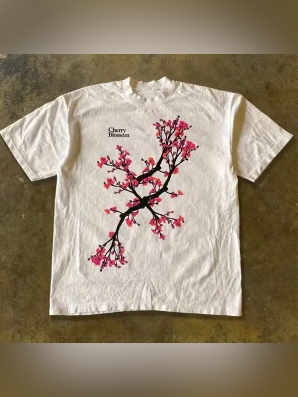 Mens Graphic Japan Cherry Blossom Vintage Style Tee MEDIUM